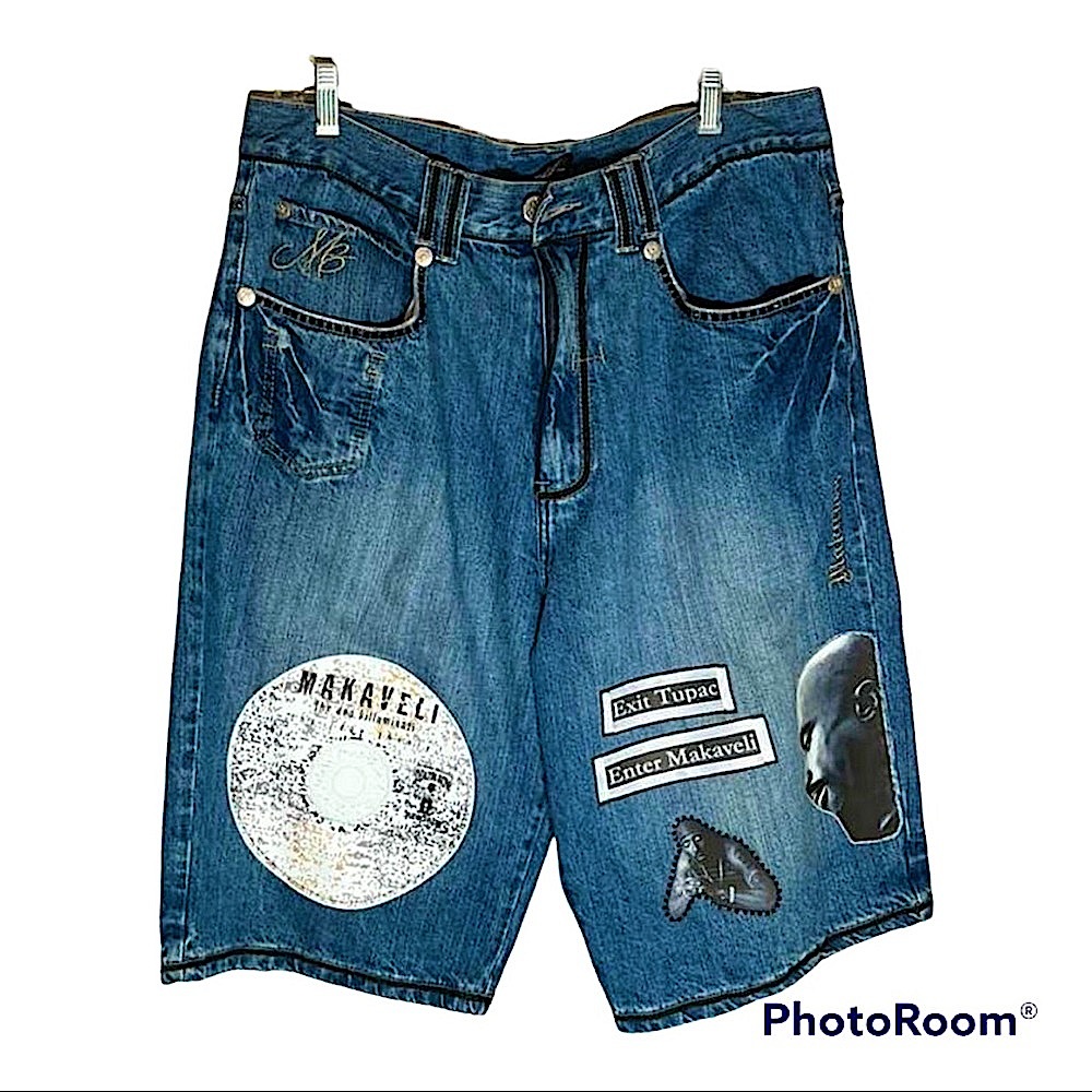 Vintage upcycled Makavelli custom denim shorts